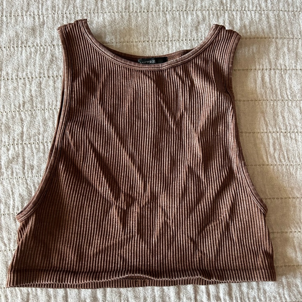 brown tank/crop top